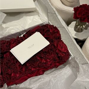 Paradise Cupped Corset & Hand-embroidered Rose Mini Skirt